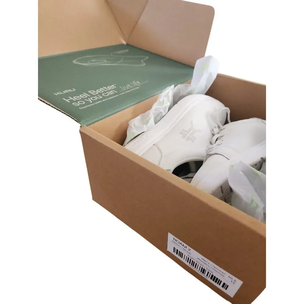KURU White Leather Comfort Sneakers Men’s 10.5 Women’s 12 Medium